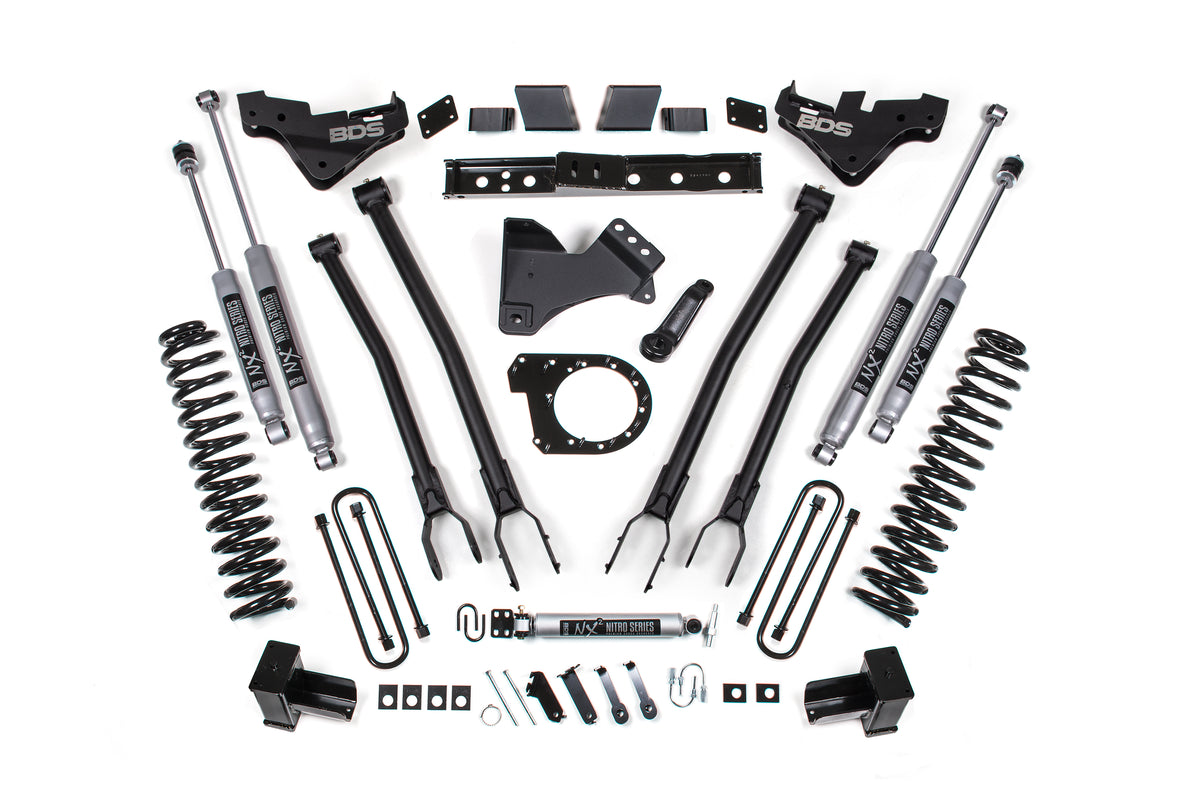 BDS Suspension 7 Inch Lift Kit w/ 4-Link | Ford F250/F350 Super Duty (23-26) 4WD | Diesel