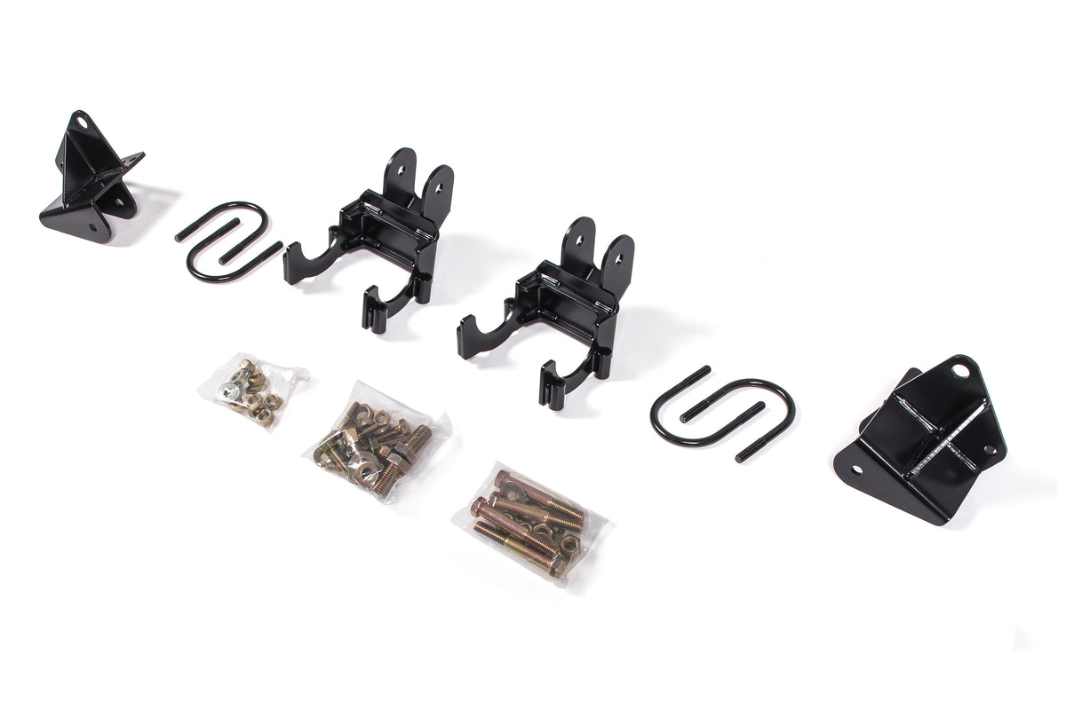 BDS Suspension Mounting Kit for Recoil Traction Bars | 1999-2016 Ford F250 / F350 Super Duty 4WD | Short Bed