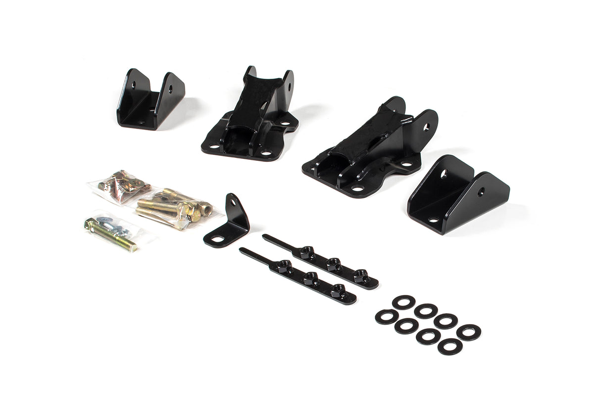 BDS Suspension Mounting Kit for Recoil Traction Bars | 2017-2026 Ford F250 / F350 Super Duty 4WD | 3.5-4 Inch Axle