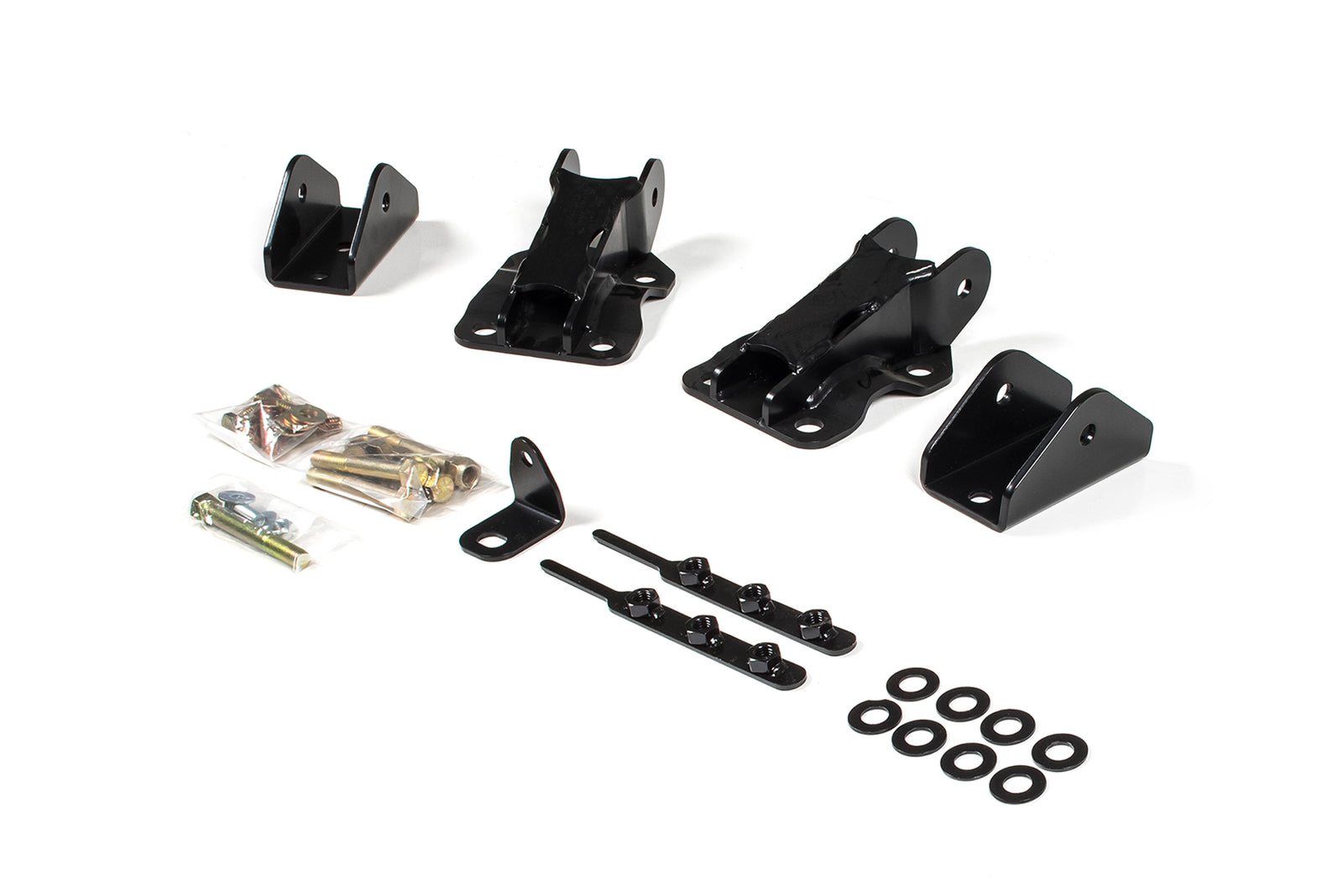 BDS Suspension Mounting Kit for Recoil Traction Bars | 2017-2026 Ford F250 / F350 Super Duty 4WD | 3.5-4 Inch Axle