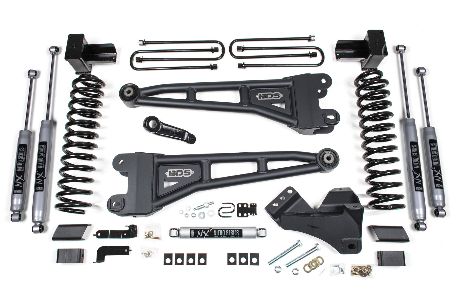 BDS Suspension 4 Inch Lift Kit w/ Radius Arm | Ford F350 Super Duty DRW (17-19) 4WD | Diesel