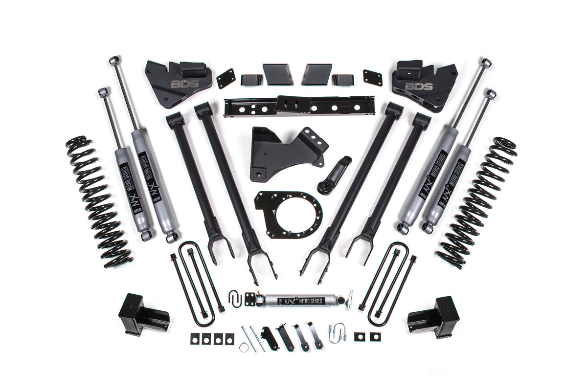 BDS Suspension 6 Inch Lift Kit | 4-Link Conversion | Ford F250/F350 Super Duty (17-19) 4WD | Diesel