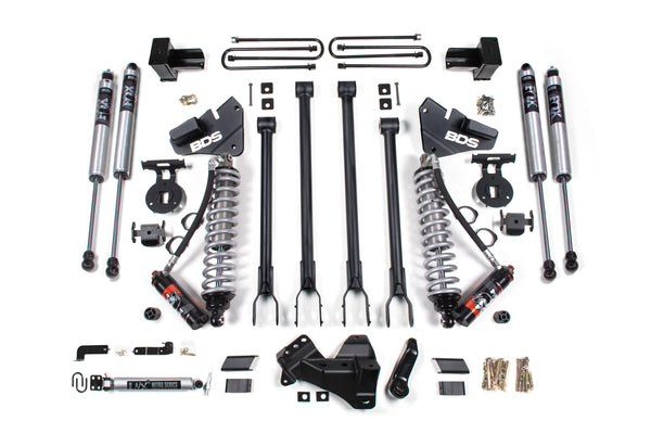 BDS Suspension 5 Inch Lift Kit w/ 4-Link | FOX 2.5 Performance Elite Coil-Over Conversion | Ford F250/F350 Super Duty (20-22) 4WD | Diesel