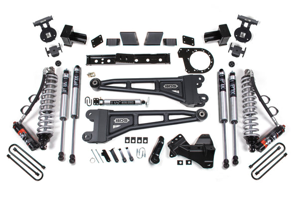 BDS Suspension 6 Inch Lift Kit w/ Radius Arm | FOX 2.5 Performance Elite Coil-Over Conversion | Ford F250/F350 Super Duty (17-19) 4WD | Diesel