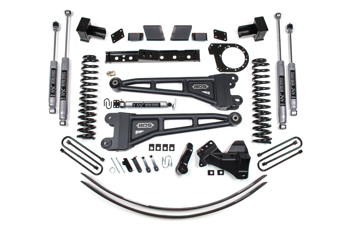 BDS Suspension 6 Inch Lift Kit w/ Radius Arm | Ford F250/F350 Super Duty (17-19) 4WD | Diesel