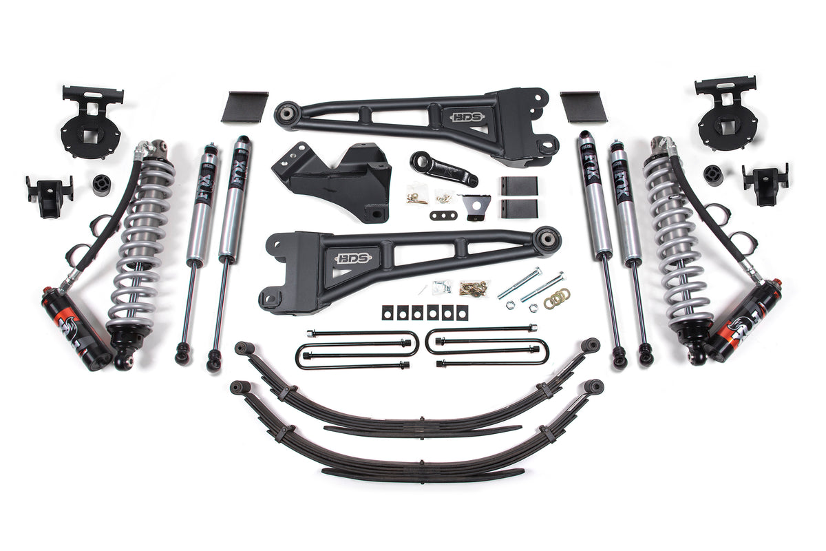 BDS Suspension 6 Inch Lift Kit w/ Radius Arm | FOX 2.5 Coil-Over Conversion | Ford F250/F350 Super Duty (11-16) 4WD | Diesel