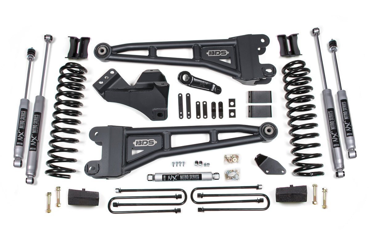 BDS Suspension 4 Inch Lift Kit w/ Radius Arm | Ford F250/F350 Super Duty (05-07) 4WD | Diesel