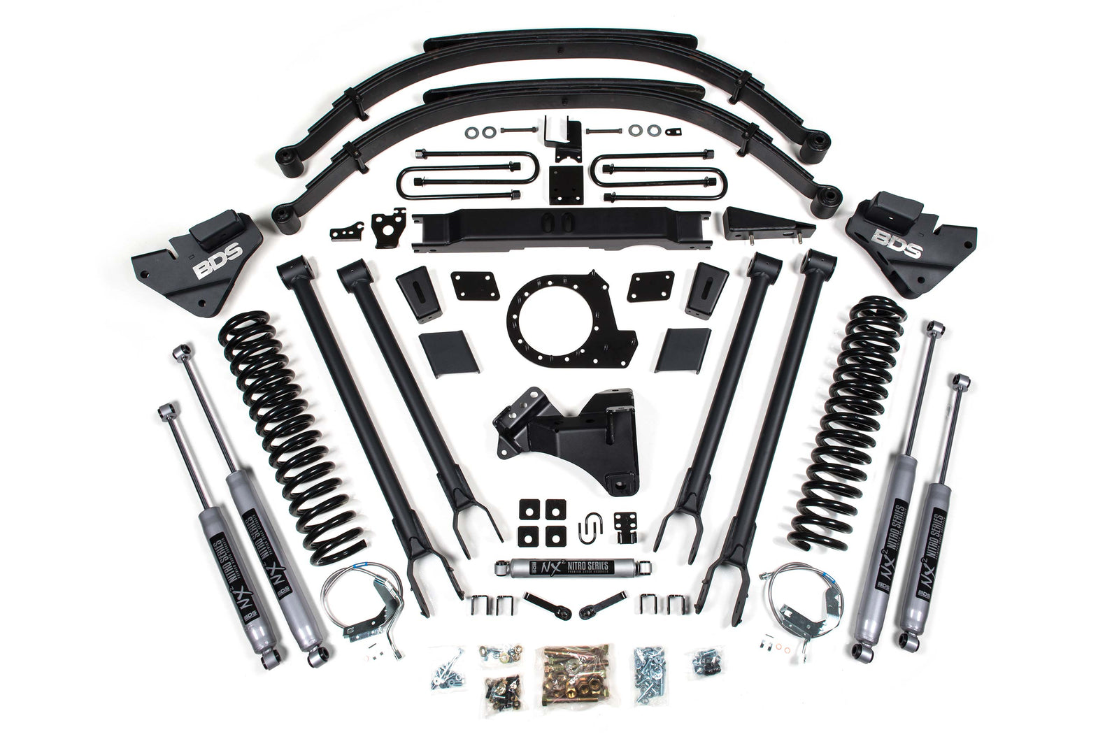 BDS Suspension 9 Inch (Gas) | 8 Inch (Diesel) Lift Kit w/ 4-Link | Ford F250/F350 Super Duty (20-22) 4WD