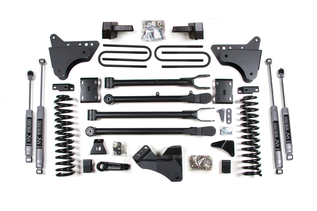 BDS Suspension 4 Inch Lift Kit w/ 4-Link | Ford F250/F350 Super Duty (11-16) 4WD | Diesel