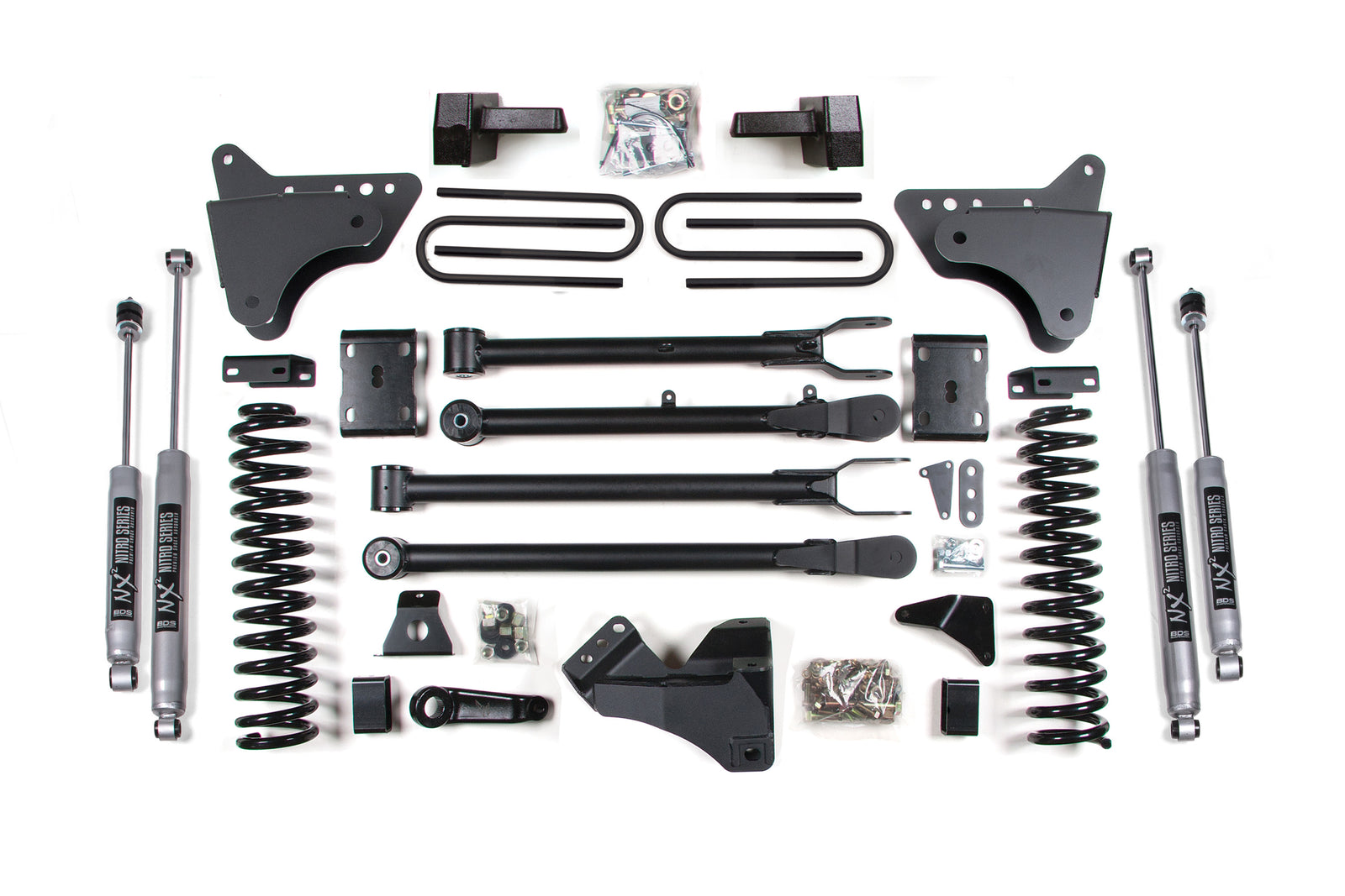 BDS Suspension 4 Inch Lift Kit w/ 4-Link | Ford F250/F350 Super Duty (11-16) 4WD | Diesel