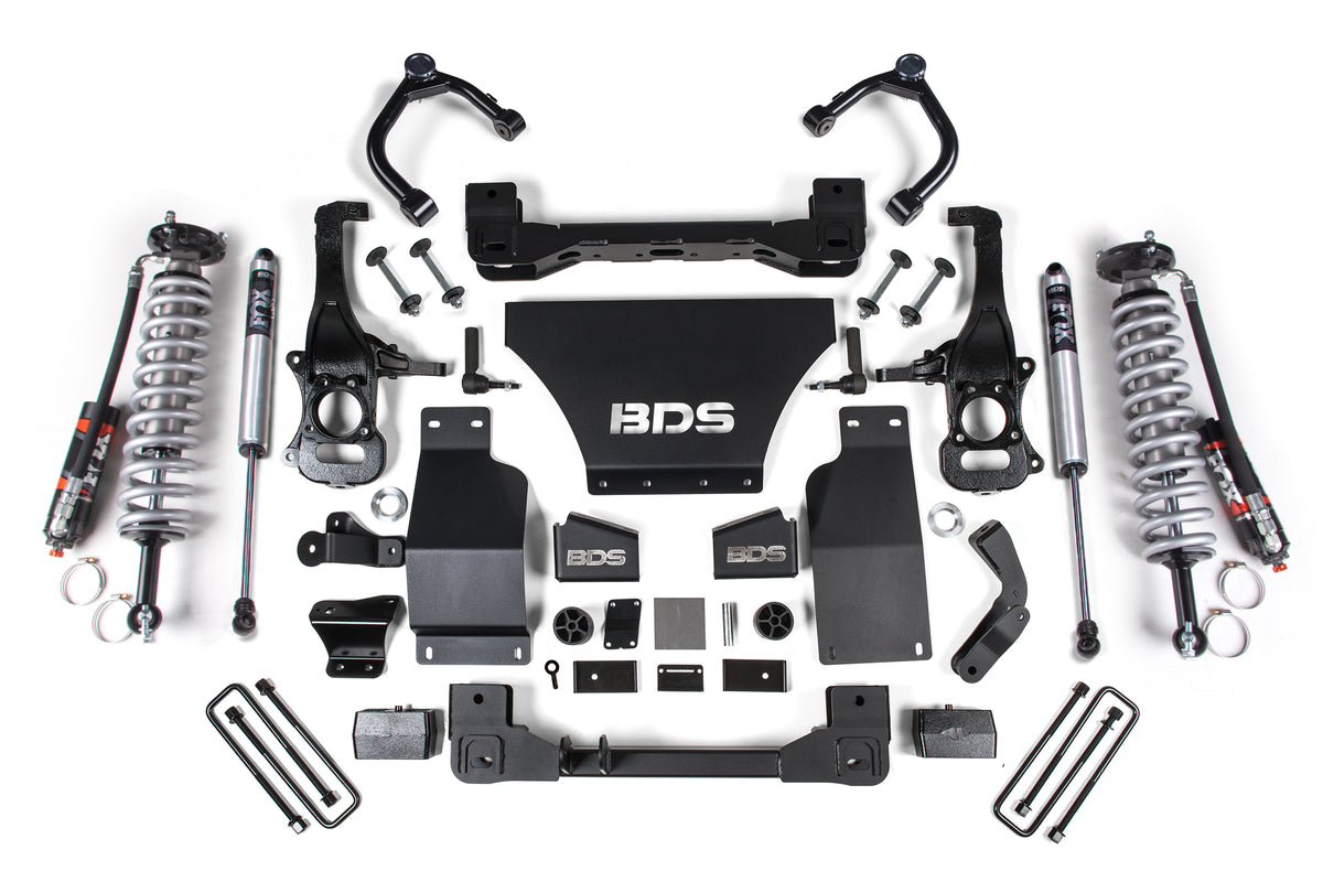 BDS Suspension 4 Inch Lift Kit | FOX 2.5 Performance Elite Coil-Over | Chevy Silverado or GMC Sierra 1500 (19-24) 4WD | Gas