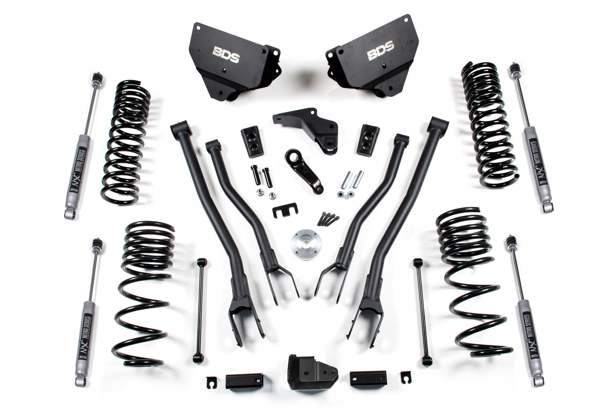 BDS Suspension 4 Inch Lift Kit w/ 4-Link | Ram 2500 (14-18) 4WD | Diesel
