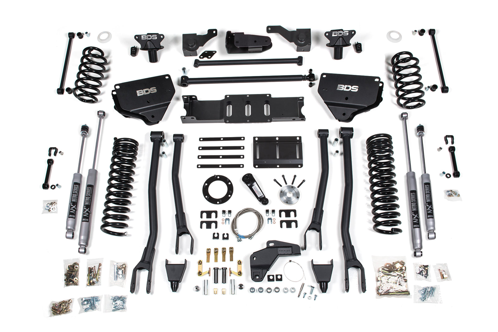 BDS Suspension 8 Inch Lift Kit w/ 4-Link | Ram 2500 (14-18) 4WD | Diesel