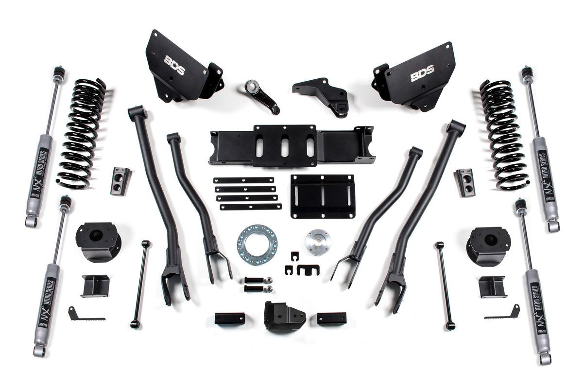 BDS Suspension 6 Inch Lift Kit w/ 4-Link | Ram 2500 w/ Rear Air Ride (14-18) 4WD | Diesel