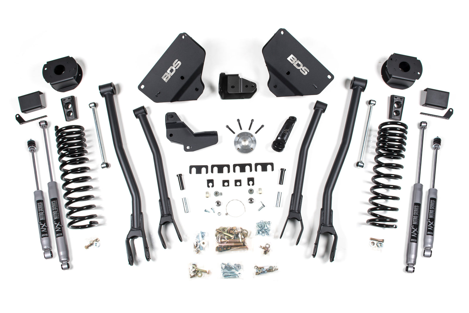 BDS Suspension 4 Inch Lift Kit w/ 4-Link | Ram 2500 w/ Rear Air Ride (14-18) 4WD | Diesel
