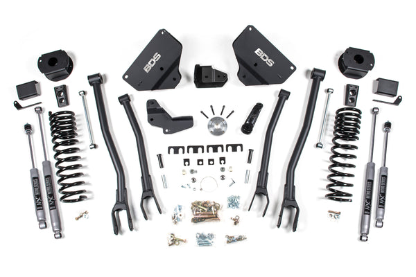 BDS Suspension 4 Inch Lift Kit w/ 4-Link | Ram 2500 w/ Rear Air Ride (14-18) 4WD | Gas