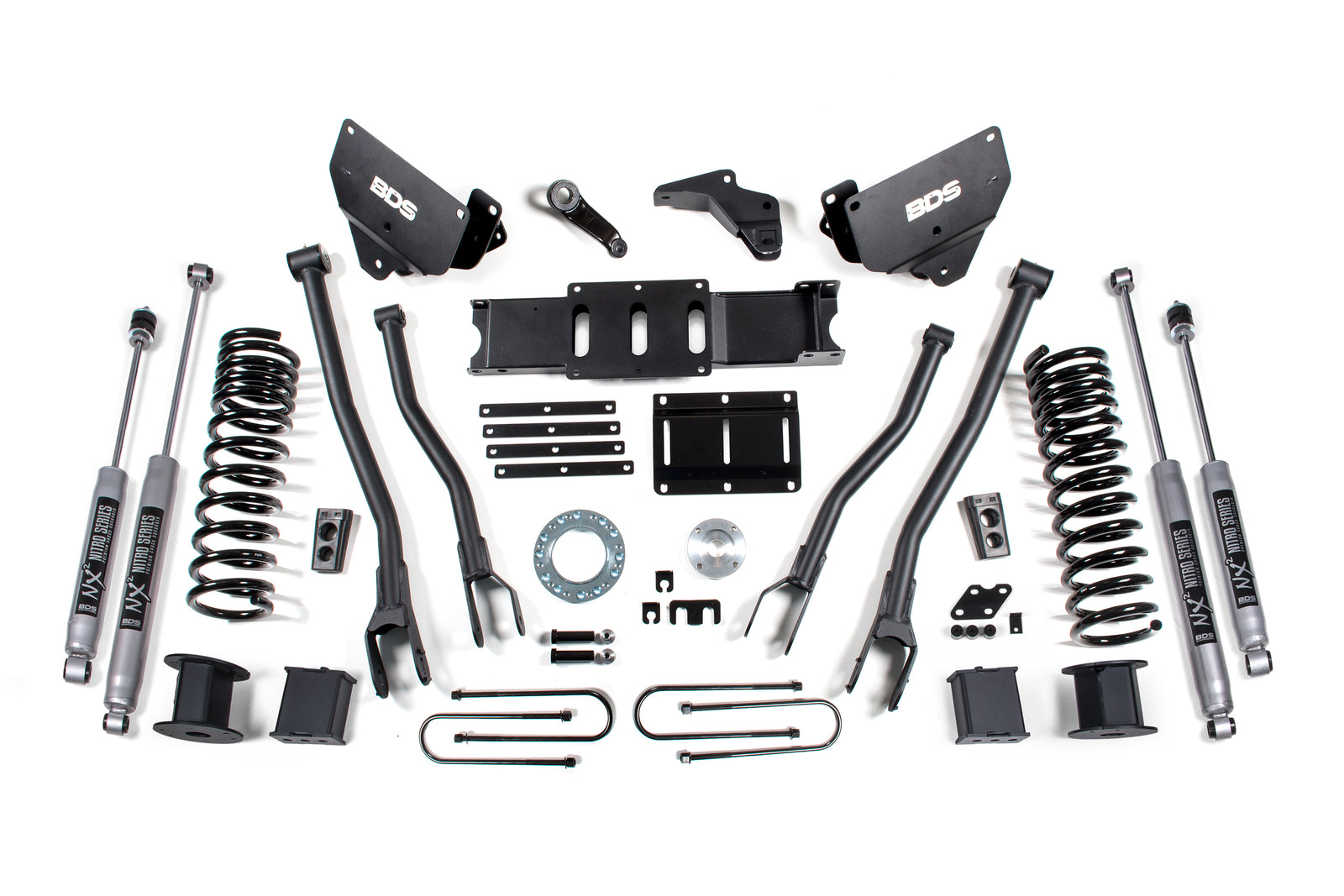 BDS Suspension 5.5 Inch Lift Kit w/ 4-Link | Ram 3500 w/ Rear Air Ride (13-18) 4WD | Gas