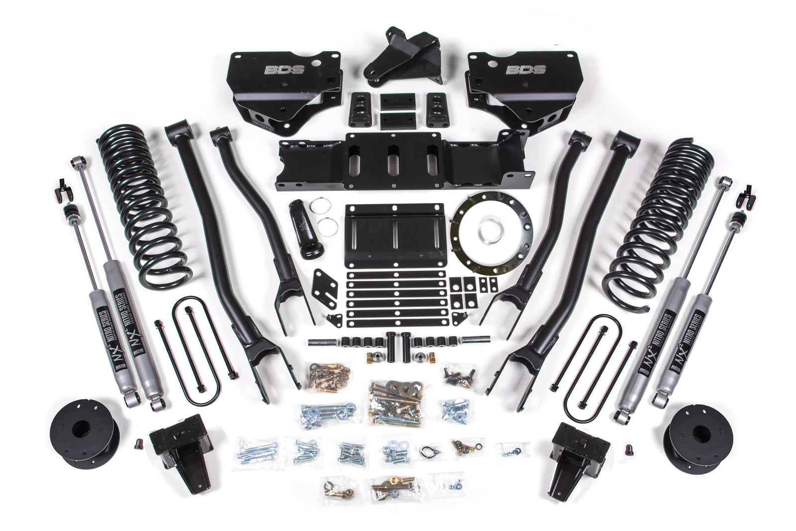 BDS Suspension 5.5 Inch Lift Kit w/ 4-Link | Ram 3500 w/ Rear Air Ride (19-24) 4WD | Gas