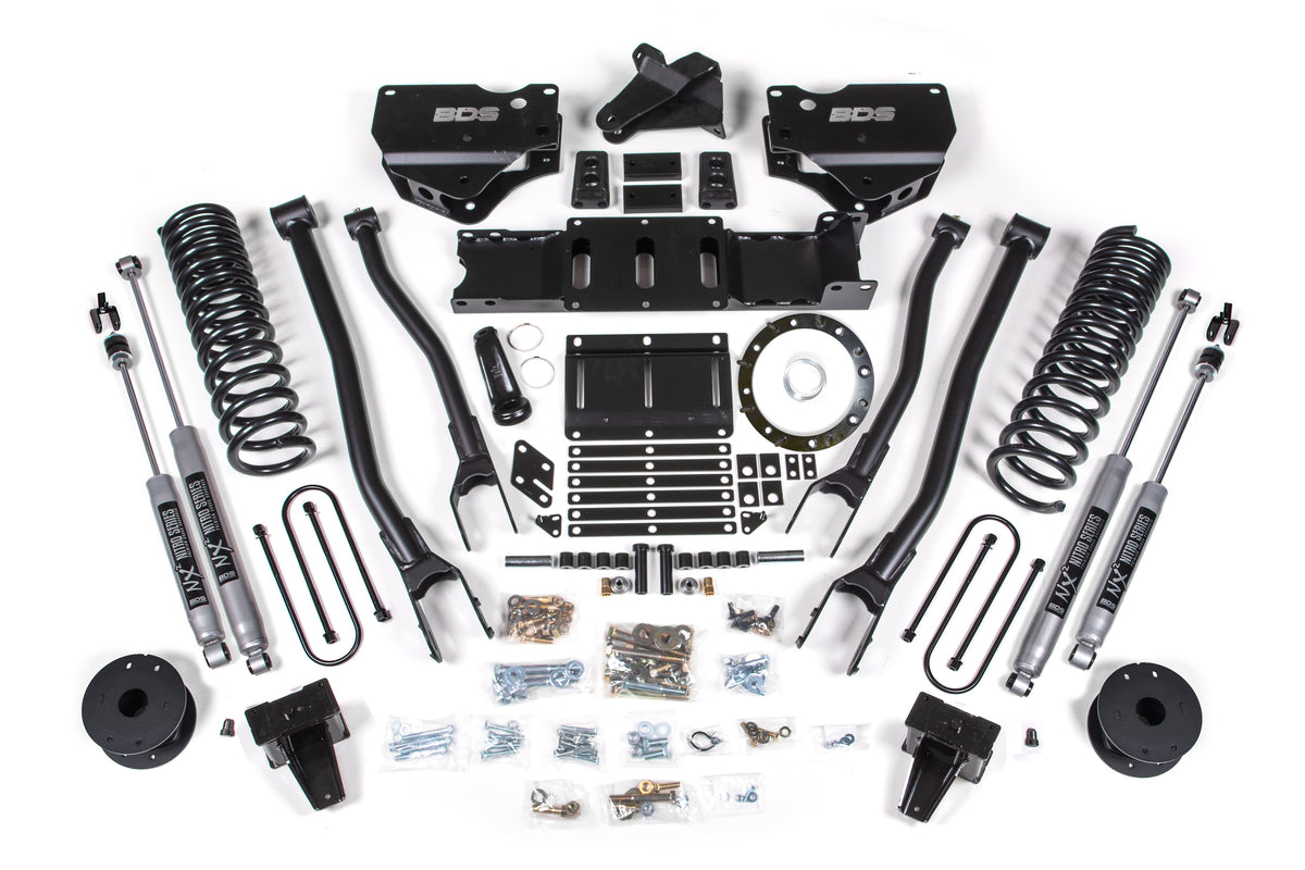 BDS Suspension 6 Inch Lift Kit w/ 4-Link | Ram 3500 w/ Rear Air Ride (19-24) 4WD | Diesel