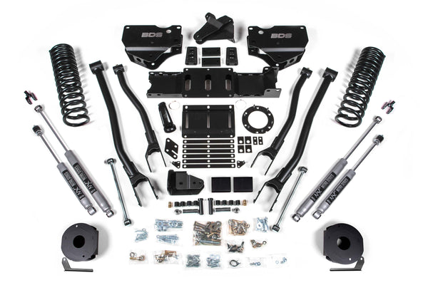 BDS Suspension 5.5 Inch Lift Kit w/ 4-Link | Ram 2500 w/ Rear Air Ride (19-24) 4WD | Gas