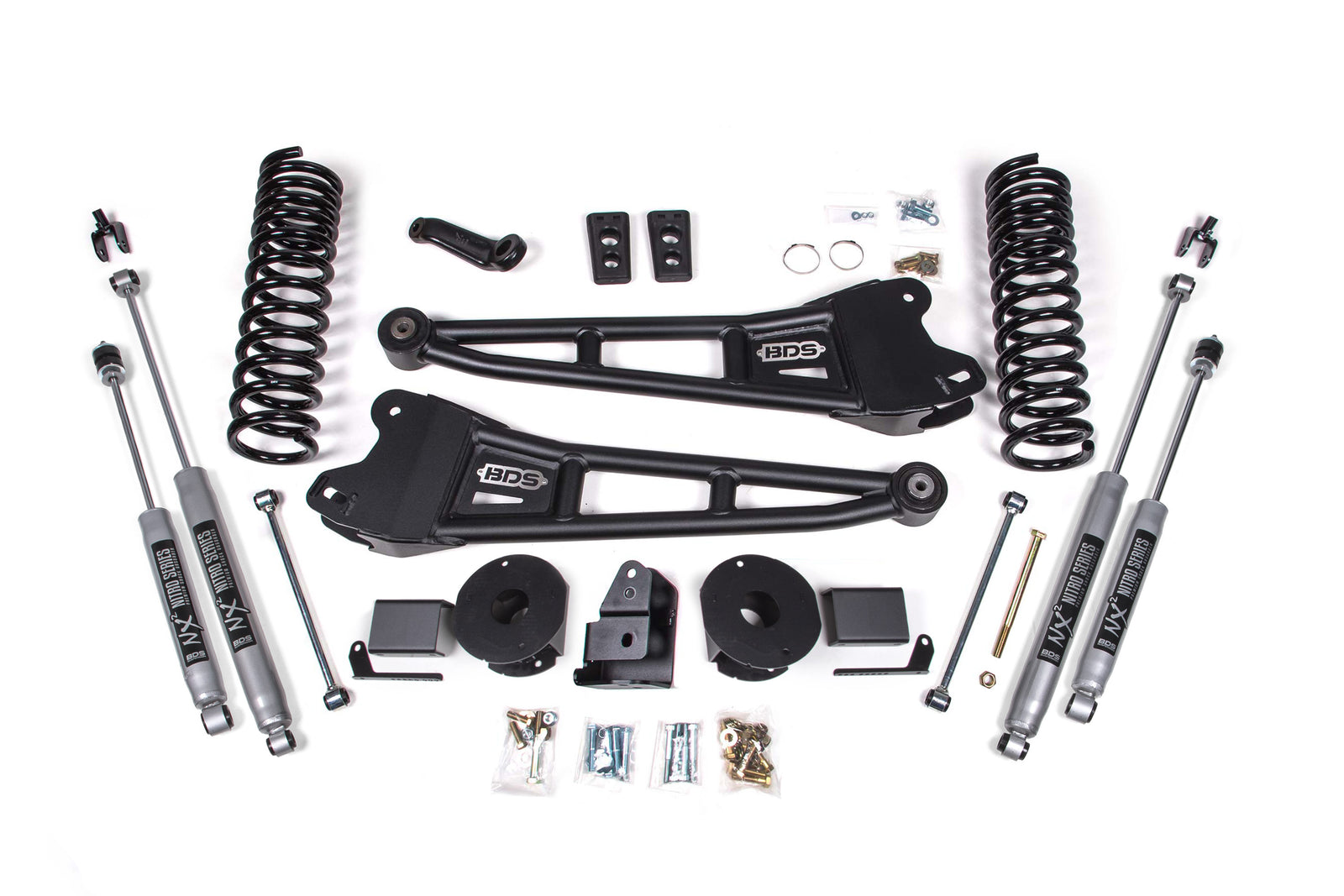BDS Suspension 4 Inch Lift Kit w/ Radius Arm | Ram 2500 w/ Rear Air Ride (14-18) 4WD | Diesel