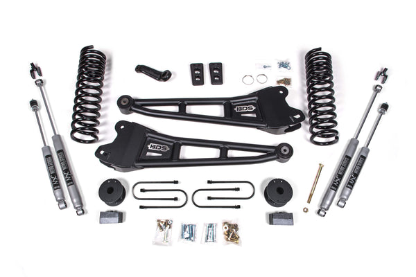 BDS Suspension 4 Inch Lift Kit w/ Radius Arm | Ram 3500 w/ Rear Air Ride (13-18) 4WD | Diesel