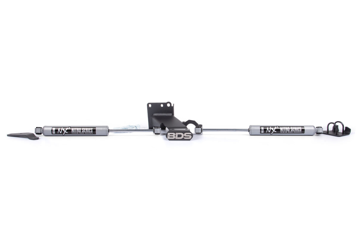 BDS Suspension Dual Steering Stabilizer Kit w/ NX2 Shocks | Ram 2500 (14-18) and 3500 (13-18) 4WD