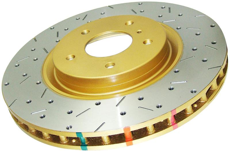 DBA 10+ Ford Mustang GT 5.0L V8 Front Drilled & Slotted 4000 Series Rotor w/ Black Hat - DBA42126BLKXS