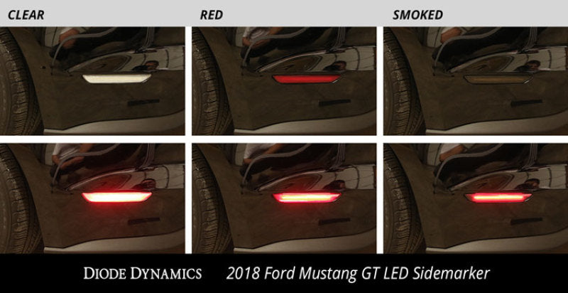 Diode Dynamics 15-21 Ford Mustang LED Sidemarkers Smoked (set) - DD5004