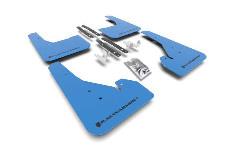 Rally Armor 18-24 Toyota Corolla Hatchback Blue UR Mud Flap Black Logo - MF67-UR-BL/BLK