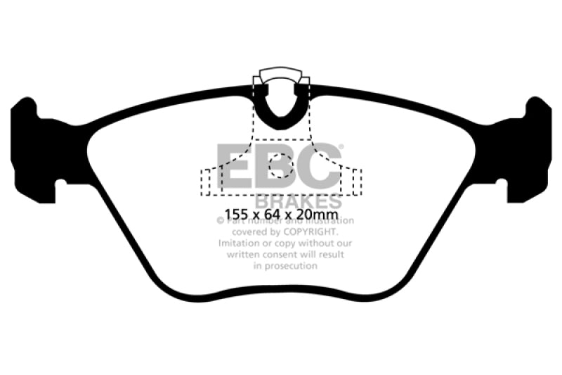 EBC 04-06 BMW X3 2.5 (E83) Greenstuff Front Brake Pads - DP21552