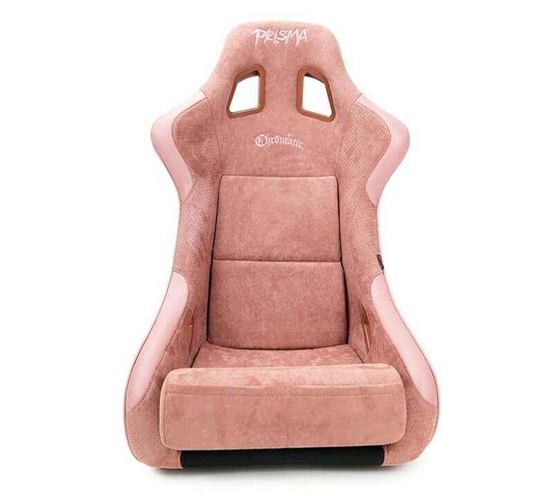 NRG FRP Bucket Seat (Large) Prisma-Chromatic Mauve Vegan Suede w/ Chameleon Back - FRP-302MUV-CHRMTC - angle view