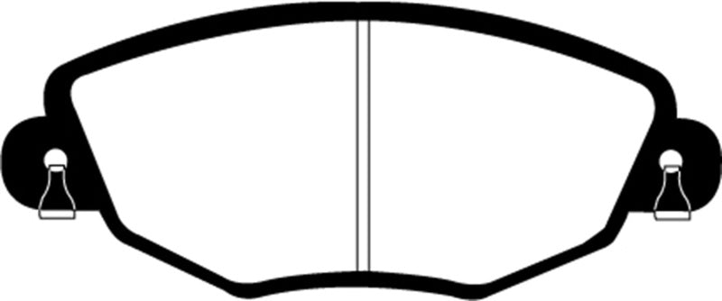 EBC 01-04 Jaguar X-Type 2.5 Yellowstuff Front Brake Pads - DP41322R for 2002-2008 Jaguar X Type - detail view