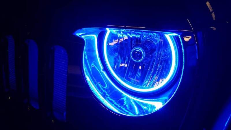Oracle Jeep Wrangler JK 07-17 LED Waterproof Halo Kit - ColorSHIFT SEE WARRANTY - 3943-330