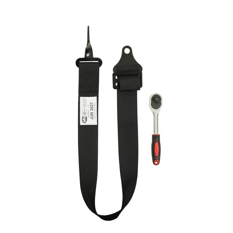 RaceQuip L & L 5pt Ratchet HNR Harness Black - 815005RQP