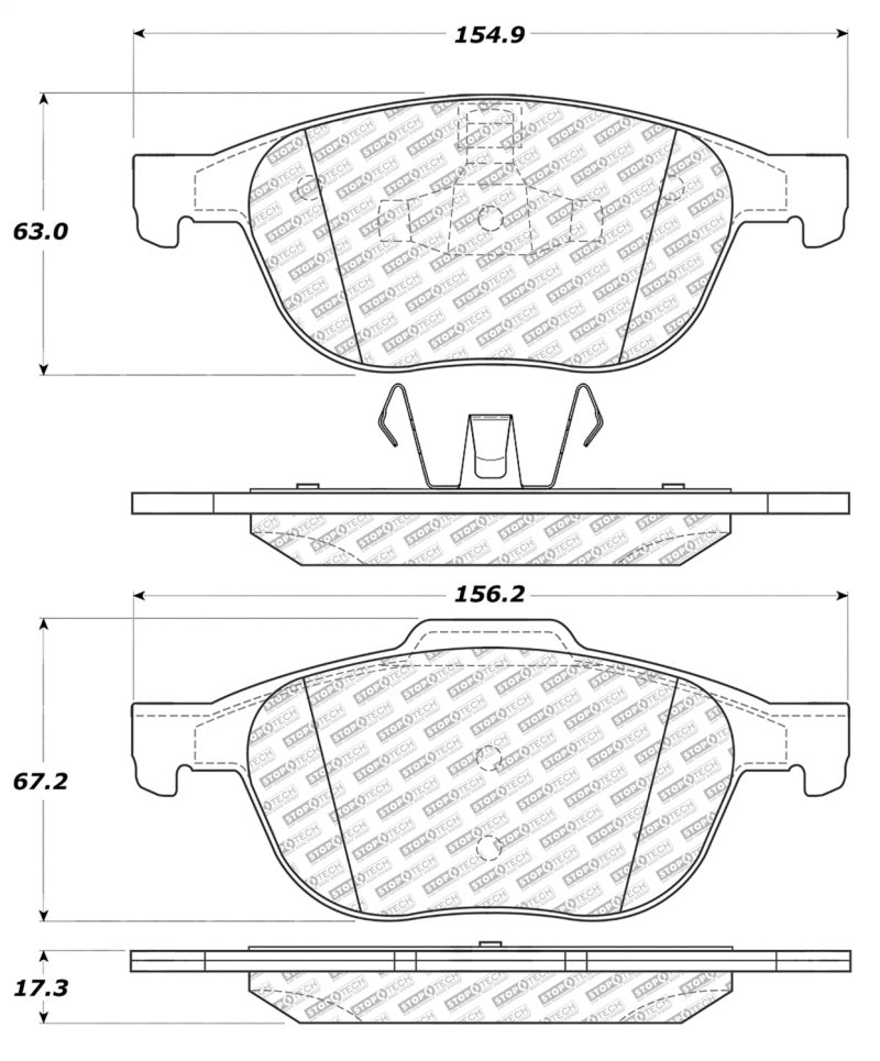 StopTech Street Select Brake Pads - Rear - 305.10440