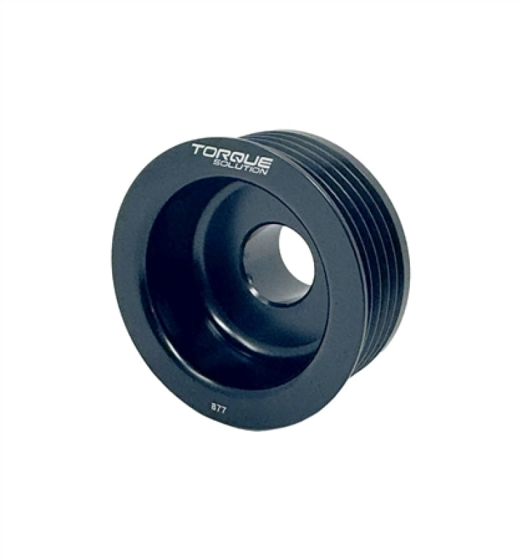 Torque Solution Lightweight Alternator Pulley (Black): Subaru EJ WRX 02-05 / STI 04-06 - TS-SU-877