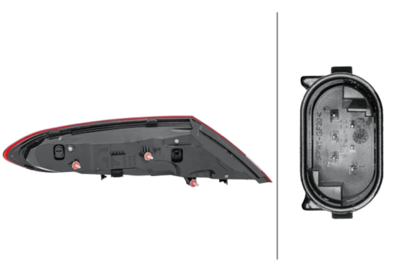 Hella 2019-2020 Mercedes-Benz C300 Right Outer Tail Light - 011786321