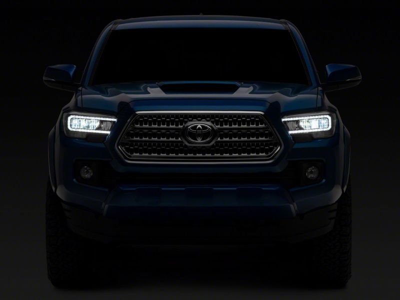 Raxiom 16-23 Toyota Tacoma w/ Factory Halogen DRL LED Headlights- Blk Housing (Clear Lens) - TT8291