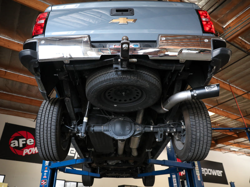 aFe Apollo GT Series 4in 409SS Cat Back Exh System w/Blk Tip 14-18 GM Silverado/Sierra 1500 V8-6.2L - 49-44116-B
