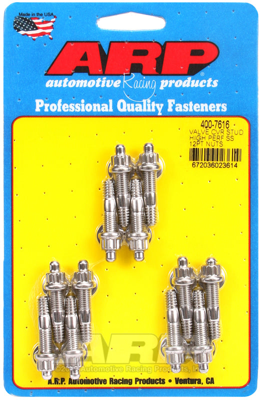 ARP Hi-perf SS 12pt Valve Cover Stud Kit 12pc - 400-7616