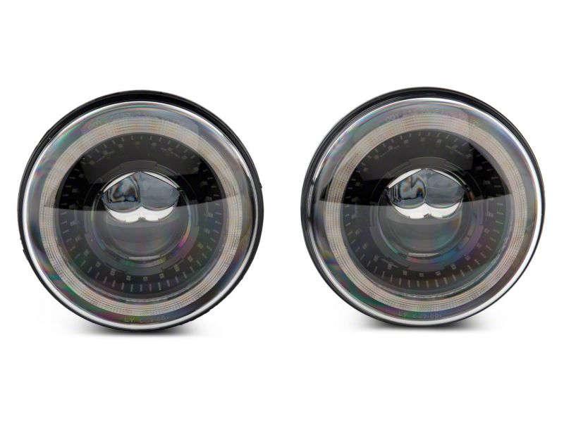 Raxiom 07-18 Jeep Wrangler JK Axial Series 7-In Dragon Eye LED Headlights- Blk Housing (Clear Lens) - J167194