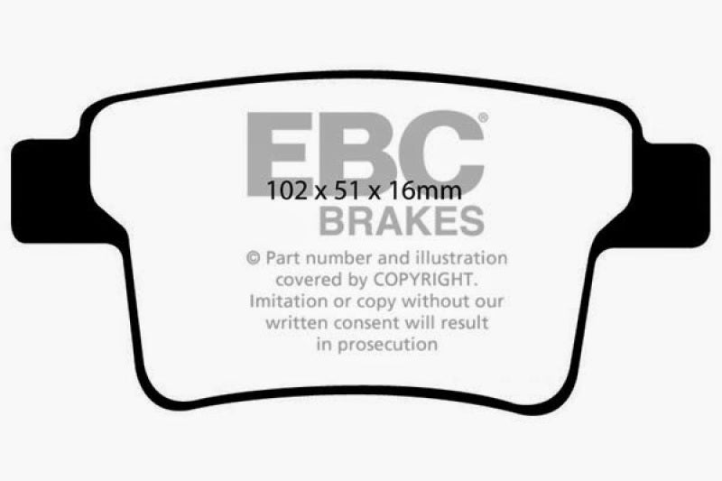 EBC 04-07 Ford Five Hundred 3.0 Greenstuff Rear Brake Pads - DP21731