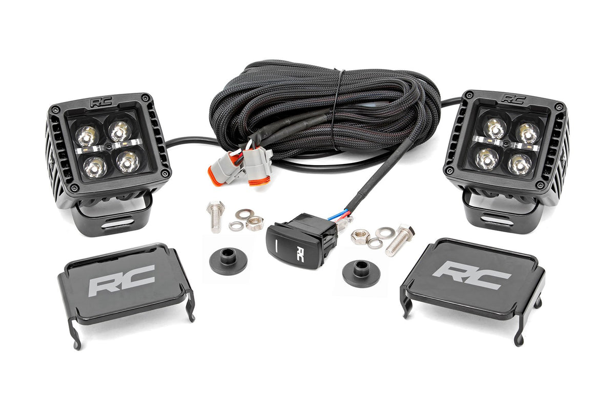LED Light Kit | Ditch Mount | 2&quot; Black Pair | White DRL | Ford Bronco (21-24)