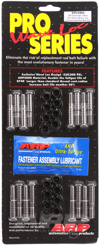 ARP SB Chevy 350 wave-loc rod bolt kit - 234-6403