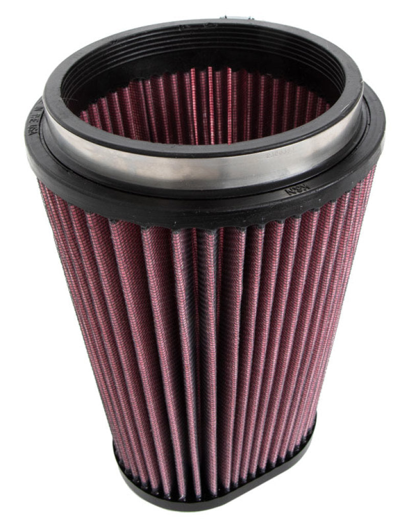 K&amp;N Universal Round Clamp-On Air Filter 4-1/2in FLG, 5-7/8in B, 3-1/4in X 4-1/2in T, 8in H - RU-1021