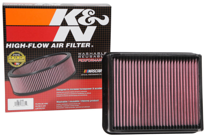 K&amp;N 15-18 Toyota Hiace L4-2.5L DSL Replacement Drop In Air Filter - 33-3143