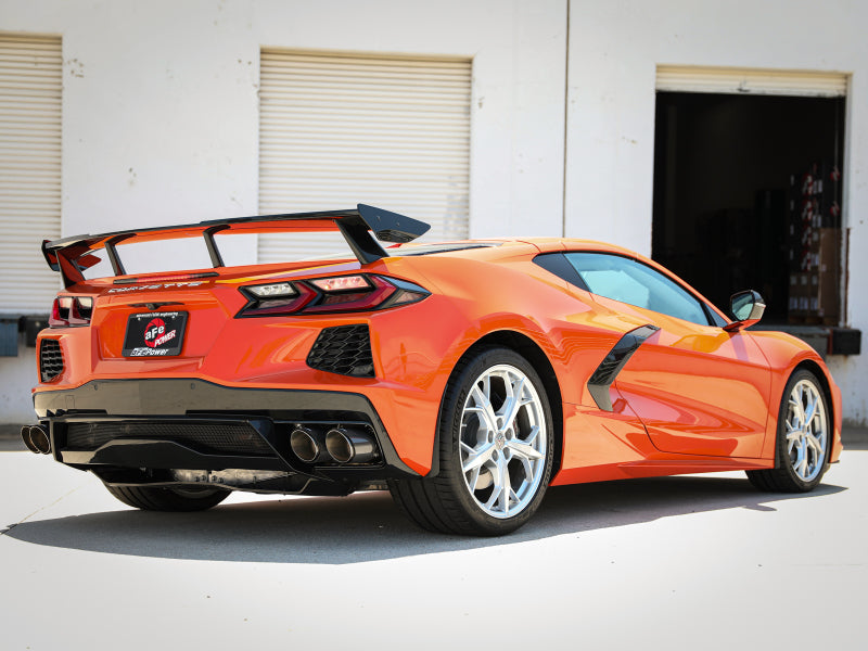 AFe MACH Force-Xp 304 Stainless Steel Cat-Back Exhaust Carbon 2020 Chevrolet Corvette C8 - 49-34124NM-C