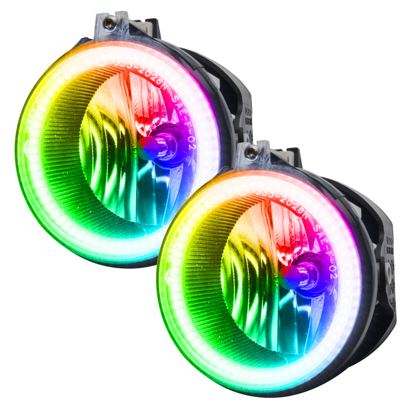 Oracle Dodge Charger 05-14 LED Waterproof Fog Halo Kit - ColorSHIFT SEE WARRANTY - 1254-333