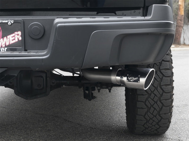 aFe Mach Force-XP Exhaust 3in CB SS 15-17 GM Colorado/Canyon 2.5L/3.6L Side Exit w/ Polished Tip - 49-44058-P